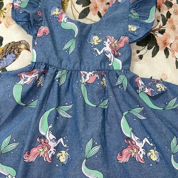 Disney lil mermaid denim dress 2t - Picture 2 of 4